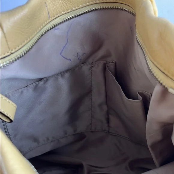 Coach Madison Isabelle Yellow Pebbled Leather Shoulder Crossbody Bag 21224 - Picture 9 of 16